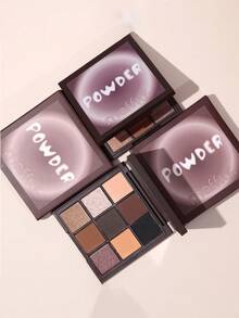 Paleta de 9 colores de sombras de ojos que no se desprende fácilmente del maquillaje, no vuela el polvo, mate y perlado, con colores base grandes y ahumados. Una sola paleta para jugar con el maquillaje, estilo Ins