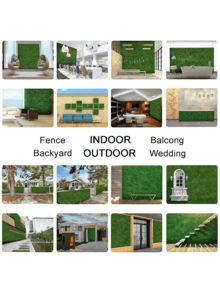 Nejlue Artificial Flowers/Plants1111 Home & Living 10Pcs Plastic Artificial Boxwood Plant Wall, UV-Resistant Privacy Screen, Artificial Hedge Grass Mat Green Wall Panels, Artificial Plant Leaves Garden Fence,For Home Decor,Room Decor,Garden Decor,Wall Decor,Indoor Outdoor Decor, Bedroom Decor,Wedding Decoration,Party Decorations,Birthday Decoration,Christmas Decorations - Green - View 6