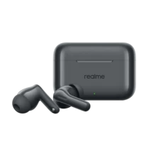 Realme Buds T200 真无线耳机，12.4mm 动态低音驱动单元，最高 32dB 主动降噪，最长 50 小时播放时间，双设备连接 2.0，圣诞礼物/赠品 - 灰色 - 查看 5