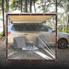 Tela impermeable, tela a prueba de lluvia, enlace de extensión de toldo de caravana, cuenta exterior transparente a prueba de lluvia, con material resistente al viento y a la intemperie, duradero, esencial para caravana al aire libre en clima lluvioso y ventoso, camping, caravana, balcón, muebles de jardín, invernadero y almacenamiento de leña en invierno