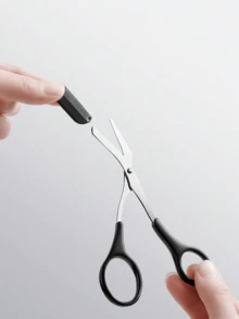 1/2pcs Eyebrow Trimmer Set Stainless Steel Curved Eyebrow Razor Eyebrow Scissors With Comb, Beauty Tool For Beginners Suitable For Any Skin Type Hair Removal Accessories For Men Women ,Hair Products And Accessories For Barber Salon Beauty Travel Essentials,Bathroom Accessories - Multicolor - View 9