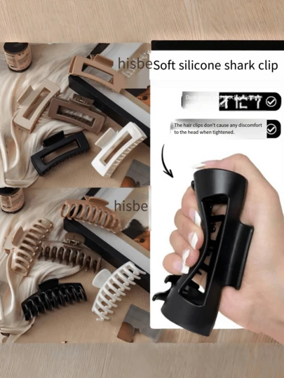 1 件/4 件/8 件柔软硅胶发夹，减震保护夹，适用于度假、旅行、派对、生日、办公室、海滩、发髻发型配件套装发饰秋季爪夹时尚发夹秋季发夹冬季配饰
