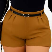 Women's Casual Plus Size Genuine Leather Belt Elegant Gold Oval Buckle For Looks - 黑色 - 查看 1