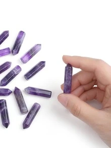 QYDCX 3/5/10 Peças Conjunto de Cristais e Pedras de Ametista Naturais para Cura, Polidos e Talhados, Pedras Preciosas Hexagonais a Granel para Equilíbrio de Energia Reiki, Chakra e Meditação, Presente de Terapia