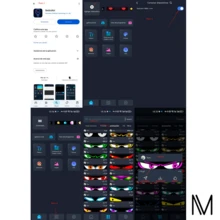 Programable Pantalla Flexible Led Devil Ojos 37.4x9.2cm 1pcs - Negro - Ver 5