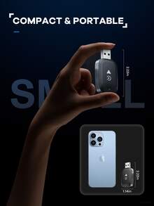 REMAX 2-In-1 Wireless CarPlay & Android Auto Adapter; Plug & Play For IPhone/Android; Lag-Free Connection; Mini Size With Extension USB-C/Type-C; Fits 900+ Cars; - Nhiều màu - Xem 9