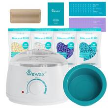 WEWAX Waxing Kit With Silicone Pot – Includes 4 Packs Of Hard Wax Beans, 10 Pre-Wax Wipes, 10 Post-Wax Wipes, And 10 Spatulas – Portable Hair Removal Set For Men And Women, Ideal For Home And Travel Use - EU C Type Plug(220-240V) - View 10