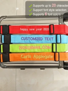 Personalized Luggage Strap, Customized Name Luggage Strap, Luggage Identification Belt, Luggage Fixing Strap, Luggage Waist Belt, Luggage Wrapping Strap