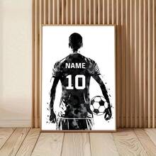 1/3pcs Custom Football Team Jersey With Digital Canvas Printing - Personalized Wall Art For Sports Fans, Perfect Gift For Boyfriend Or Lover, Modern/Classic Bedroom, Living Room, Home Office Decor - Unframed Vertical Poster For Indoor Use - Multicolor - View 14