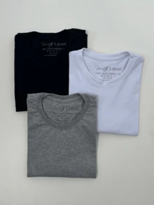 Kit 3 Women's T-Shirt Comfort And Quality Women's Style - ĐEN, TRẮNG VÀ HỖN HỢP - Xem 3