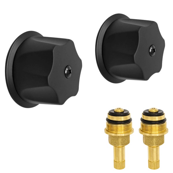 Juego de manerales para baño acero inoxidable negro mate chapetón y cartuchos de latón incluidos control preciso instalación de pared resistente y duradero