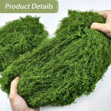 60克/2.12盎司 40克/20克 人造苔藓草坪（2026最新版），仿真苔藓微景观布局，绿色植物草坪，盆栽窗台装饰，景观设计 - 綠色 - 查看 7