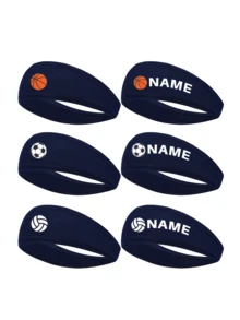 Customized Sports Headband - Elastic Moisture-Wicking Headband For Running, Sports, Travel, Fitness, Basketball, Suitable For All Boys/Girls/Teenagers