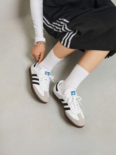 Adidas Originals Samba OG Women's Sneakers, Classic Leather & Suede With Gum Sole, Minimalist Casual Low Top Everyday Sneaker, Versatile Workday Chic Shoe For Fall Outfits, Simple Shoes For Going Out Outfits