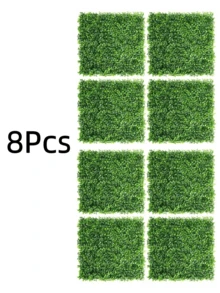 Nejlue Artificial Flowers/Plants1111 Home & Living 4/8Pcs Artificial Grass Boxwood Panels Topiary Hedge Plant Wall With UV Protection,Privacy Hedge Screen Sun Protected Suitable For Events,Outdoor,Indoor,Garden,Fence,Backyard Walls,Patio,Garden,Yard, Walkways,Backdrop,Interior And Exterior Or Your Own Creative Design On Party, Wedding,Christmas Decorations. - Olive Green - View 8