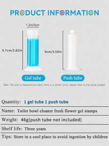 6pcs/Set 6 Colors & Fragrances Toilet Cleaning Gel, Floral Print Toilet Gel, Fragrant Toilet Deodorizing Gel, Toilet Cleaner, Deodorizing Gel, Bathroom Air Freshener, Suitable For Toilet, Bathroom, Cleaning Supplies - Purple - View 3