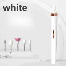 Lima de uñas portátil, taladro eléctrico de uñas con 5 brocas accesorias, carga USB con luz LED, velocidad ajustable, adecuado para herramientas de arte y cuidado de uñas, set de lima de uñas eléctrica