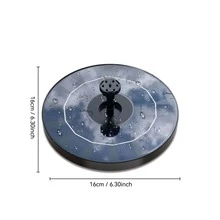 1 件高品质太阳能 7 色变色鸟浴喷泉泵，适用于户外露台、花园、小池塘和景观装饰、母亲节、生日礼物、婚礼装饰，电池容量 1500mAh - 彩色 - 查看 15