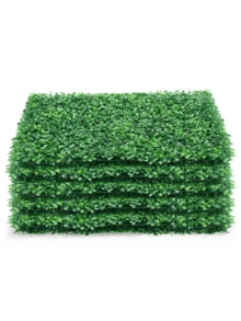 Nejlue Artificial Flowers/Plants1111 Home & Living 4/8Pcs Artificial Grass Boxwood Panels Topiary Hedge Plant Wall With UV Protection,Privacy Hedge Screen Sun Protected Suitable For Events,Outdoor,Indoor,Garden,Fence,Backyard Walls,Patio,Garden,Yard, Walkways,Backdrop,Interior And Exterior Or Your Own Creative Design On Party, Wedding,Christmas Decorations. - Olive Green - View 7