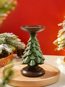 1 pieza Árbol de Navidad de resina creativo y simulado - Decoración del hogar, centro de mesa inolvidable para el escritorio, adecuado para fiestas temáticas, restaurantes y celebraciones y decoraciones navideñas - Multicolor - Ver 9