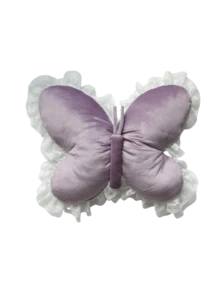1 pieza Almohada decorativa con mariposa de encaje, suave y cómoda, decoración con ambiente femenino para sala de estar, dormitorio, dormitorio, morado - Morado - Ver 4