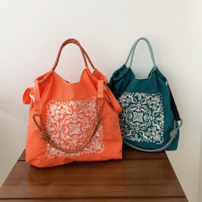 Damen Shopper, neue bestickter Schal, große Kapazität, leicht, verstellbarer Schultergurt, faltbar, geeignet für Pendeln, Reisen, Lässig, Festivals, Weihnachtsgeschenke, große Kapazität Handtasche, Pendlertasche, Damentasche