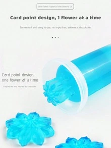 6pcs/Set 6 Colors & Fragrances Toilet Cleaning Gel, Floral Print Toilet Gel, Fragrant Toilet Deodorizing Gel, Toilet Cleaner, Deodorizing Gel, Bathroom Air Freshener, Suitable For Toilet, Bathroom, Cleaning Supplies - Purple - View 6