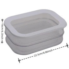 3-Layer Kitchen Container, Sealed Transparent Fresh-Keeping Box, Storage Container For Refrigerator Slicing, Stackable Food Preparation Container For Meat, Cheese, Ham, Slicing, Salami, Food Fragments, Fruits And Vegetables, Kitchen Refrigeration Organizer, Leak Proof And Reusable, Food Container, Kitchen Organization And Storage, Indoor Decoration, Outdoor, Camping, Halloween Gifts