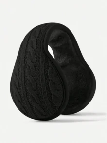 1pc Women's Autumn/Winter Warm Knitted Cable Plush Ear Muffs Autumn Outfits - 1Pc - View 8