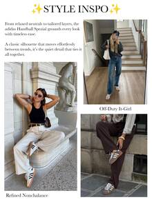 Adidas Originals Adidas Women's Handball Spezial Sneakers, Vintage Court Style Casual Low-Top Daily Sneaker For Fall Outfits For Women, Chic Autumn Work Style, Sneaker For Skate Outfit Ideas - Alumina / Core Black / Cloud White - View 3