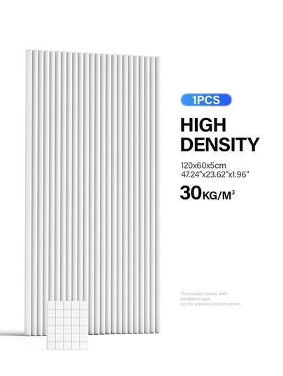 ODEK PRETTY 1包隔音楔形泡沫 - 120x60x5cm | 高密度大尺寸声学处理板 | 适用于家庭办公室、音乐工作室、广播室墙壁 | 改变您的声学空间！（黑/白/灰）