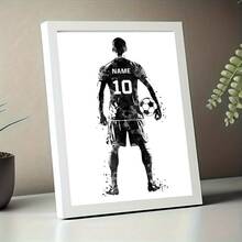 1/3pcs Custom Football Team Jersey With Digital Canvas Printing - Personalized Wall Art For Sports Fans, Perfect Gift For Boyfriend Or Lover, Modern/Classic Bedroom, Living Room, Home Office Decor - Unframed Vertical Poster For Indoor Use - Multicolor - View 7