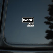 曼彻斯特希顿公园25周年纪念贴纸 - 防水、自粘、哑光表面，适用于汽车、笔记本电脑、墙壁、窗户、保险杠装饰，复古音乐设计，耐用乙烯基贴纸，萨克斯风装饰 - 彩色 - 查看 8