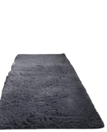 Soft Shaggy Bedside Runner Rug 1.30 X 0.50 M - Grey - View 2