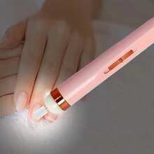 Lima de uñas portátil, taladro eléctrico de uñas con 5 brocas accesorias, carga USB con luz LED, velocidad ajustable, adecuado para herramientas de arte y cuidado de uñas, set de lima de uñas eléctrica