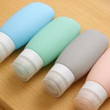 Kit Viagem Frasco Pote Porta Shampoo Creme Silicone 4 unidade 90ml