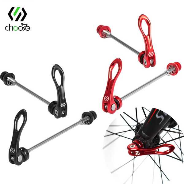 chooee Juego de liberación rápida de accesorios para bicicleta CHOOEE para cubos de ruedas delanteras y traseras QR de aleación de aluminio de 100/130/135 mm de eje, apto para piezas de bicicleta de carretera y MTB