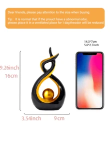 1 bức tượng nghệ thuật trừu tượng hiện đại trang trí bàn làm việc, thích hợp cho phòng ăn, phòng khách, văn phòng, món quà tuyệt vời. - Nhiều màu C - Xem 10