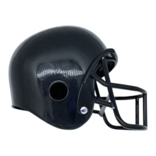 Accesorio para disfraz casco de americano rojo o negro para niños protección deportiva plástico ligero diseño cómodo fiestas disfraces juegos actividades escolares temática futbol americano - Negro - Ver 1