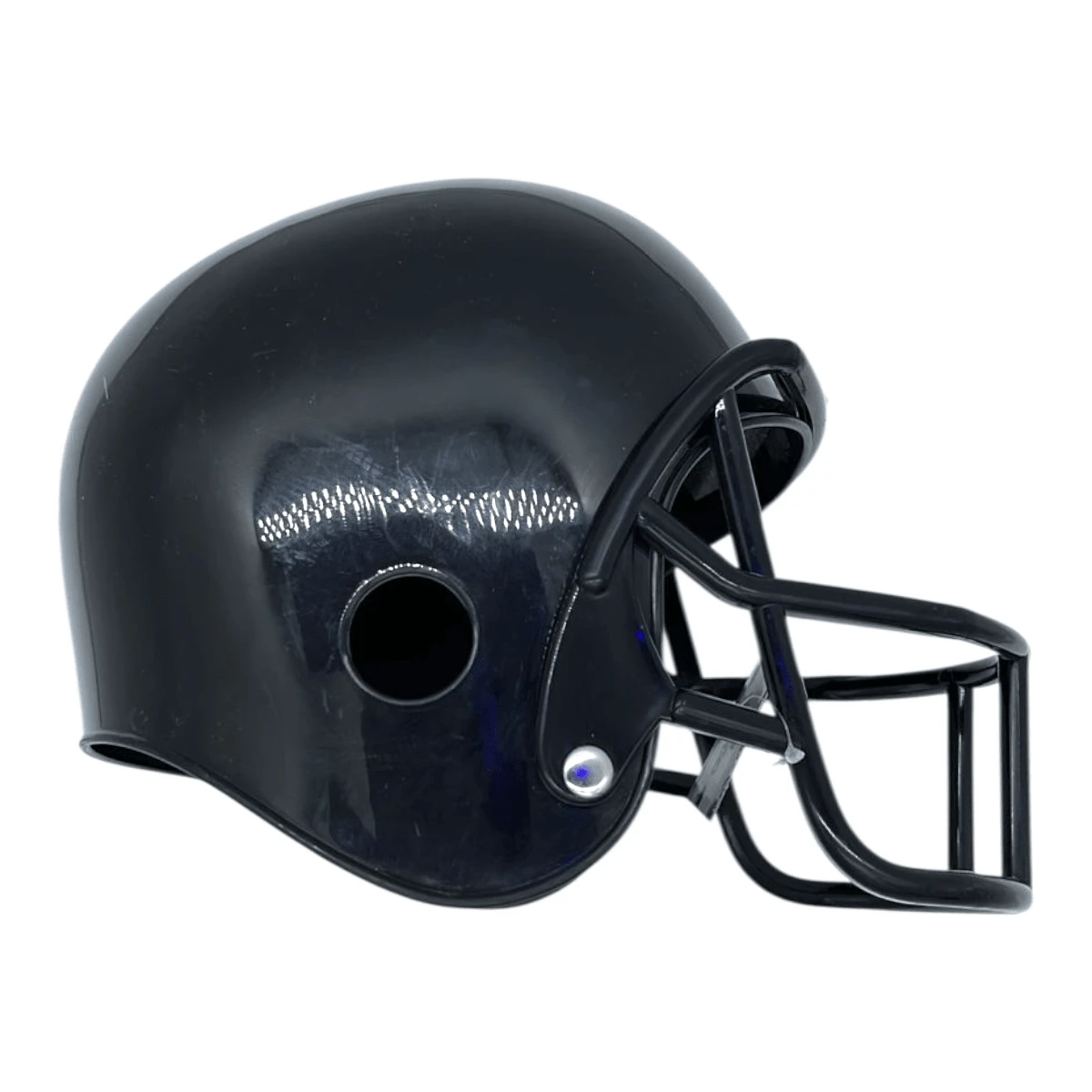 Accesorio para disfraz casco de americano rojo o negro para niños protección deportiva plástico ligero diseño cómodo fiestas disfraces juegos actividades escolares temática futbol americano - Negro - Ver 1
