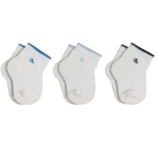 LUPO Kit 03 Pairs Of Baby Socks Mid-Calf Lupo Baby Toddler Boy And Girl RN 02165-089 - 白色和藍色 - 查看 5