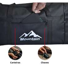 Large Travel Bag With Gift Small Large Suitcase, Durable, Foldable, Medium, 45L, Reinforced, Family - Navy Blue - View 5
