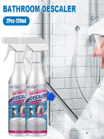 2 Packs Multi-Purpose Bathroom Foaming Cleaner Spray - Effectively Removes Shower Door Limescale, Cleans Stainless Steel Washbasins, And Acts As A Cylinder Descaler, Creating A Sparkling Clean Bathroom.New And Old Models Will Be Shipped Randomly
