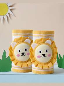 Rodilleras de bebé con diseño de animales de dibujos animados - Mangas protectoras transpirables para gatear y caminar, calentadores de piernas para bebé antideslizantes y antiimpacto (diseño adorable) - Multicolor 1 - Ver 11