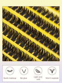 10ROWS 200PCS Individual Cluster Lashes 80D Volume Curl D 10-16mm Big Voluminous, Giftable Individual Eyelash Extension Kit 80D Wispy&Ultra Fluffy&Ultra Dramatic, Reusable Individual Cluster Lashes -For Wedding&Stage&Travel&Party Glam, Loved For Gifts&Christmas&Halloween&New Year's, Must-Have!