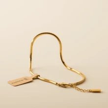 BLKSMTHMETAL BRACELET IN THE SHAPE OF SNAKE BONES - Gold - View 11