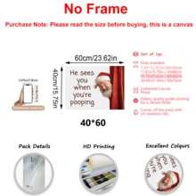 1 Stück Badezimmer Dekoration mit Guckloch, skurrile Badezimmer Dekorationskunst, Weihnachts Badezimmer Dekoration, Weihnachts Heim Dekoration, Wandkunst, Poster, Wandkunst mit Rahmen-Leinwand (optionaler Rahmen) - Verschiedenfarbig - Übersicht 14