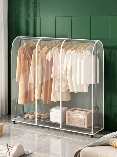 1 pezzo Di Copertura protettiva trasparente per appendi abiti a pavimento - Protegge cappotti e indumenti dalla polvere e dallo sporco con trasparenza, borse organizzative per insegnanti, borse di stoccaggio per cassetti, armadi, biancheria intima, essenziali per il rientro a scuola, pieghevole 6/7/11 griglie, accessori per l'imballaggio, copertura per cassetti per l'organizzazione degli abiti/armadi/armadi/sacchetti trapuntati per organizzatore sotto il letto/divisori per sacchetti per biancheria/biancheria per casa/camera da letto/ritorno a scuola/dorm/per biancheria intima/accessori per l'imballaggio/copertura per l'archiviazione degli abiti