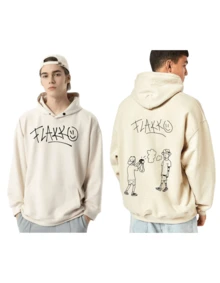 SUDADERA FLAKKO, JUVENIL, CON ESTILO URBANO, GRAN CALIDAD, SUAVE Y DURADERO - Beis - Ver 3