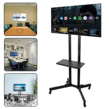 Lislark Mobile Floor Standing TV Trolley Cart Mount Bracket TV Stand For 32 - 65 Inch TV - Black - View 4